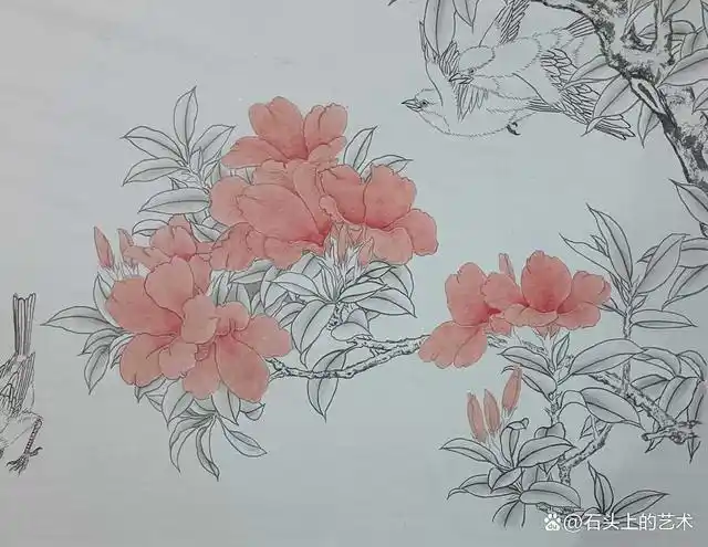 画者笔记|工笔画《只把春心托杜鹃》绘制记录