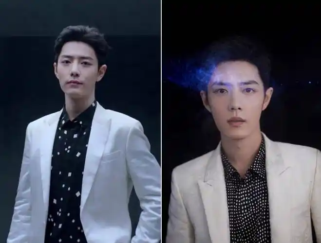 肖战最新5套造型,古装现代装任意切换,不变的是温润帅气_西装_黑色