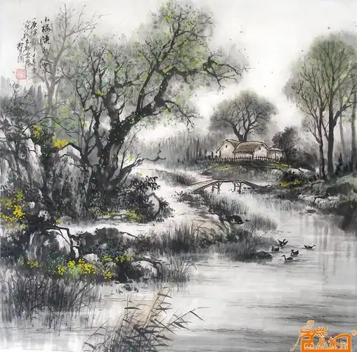 国画名家 宛建国 - 小桥流水人家