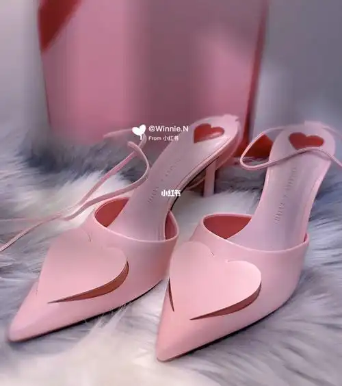 小ck情人节限定粉色78型高跟鞋