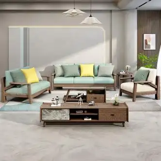 木可馨实木沙发全白蜡木纯原木沙发轻奢现代别墅客厅沙发组合木质科技