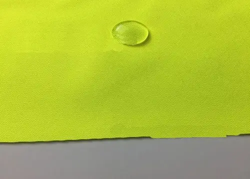 300d牛津布荧光黄荧光绿荧光桔防水透气透湿pu涂白雨衣工作服面料