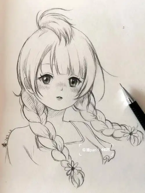 一起来画画手绘可爱的动漫女孩附过程图