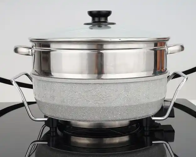 韩式电热锅,韩式电热圆锅.带蒸笼电热锅.
