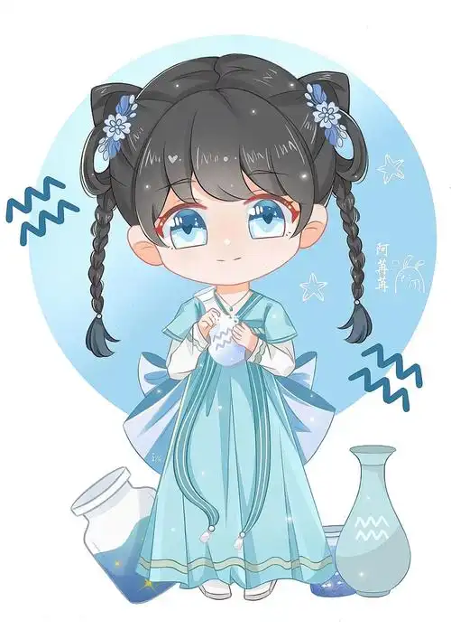 笔记灵感  #procreate绘画  #q版  #q版人物  #水瓶座