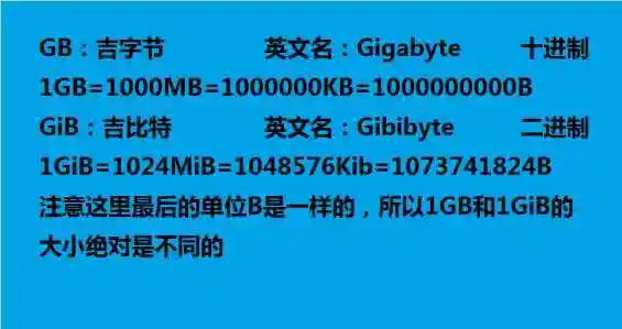 1g等于多少mb,1gb从来都不等于1024mb