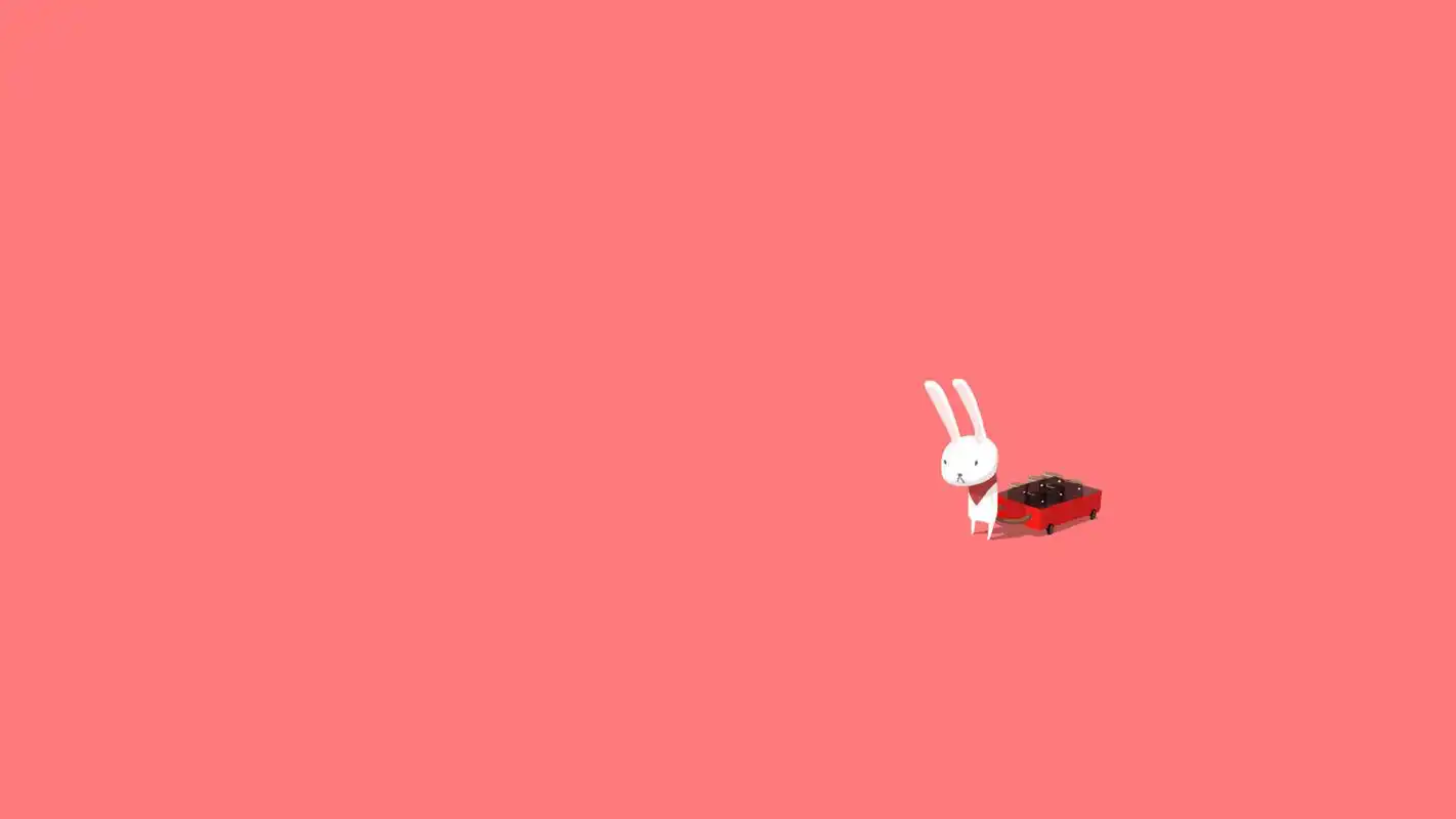 简约纯色背景卡通桌面壁纸