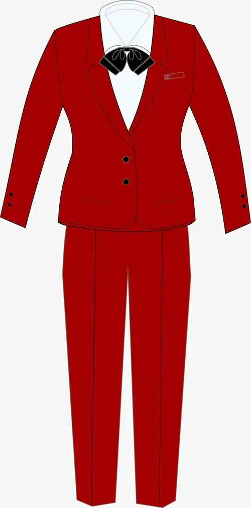 红色西装套装图