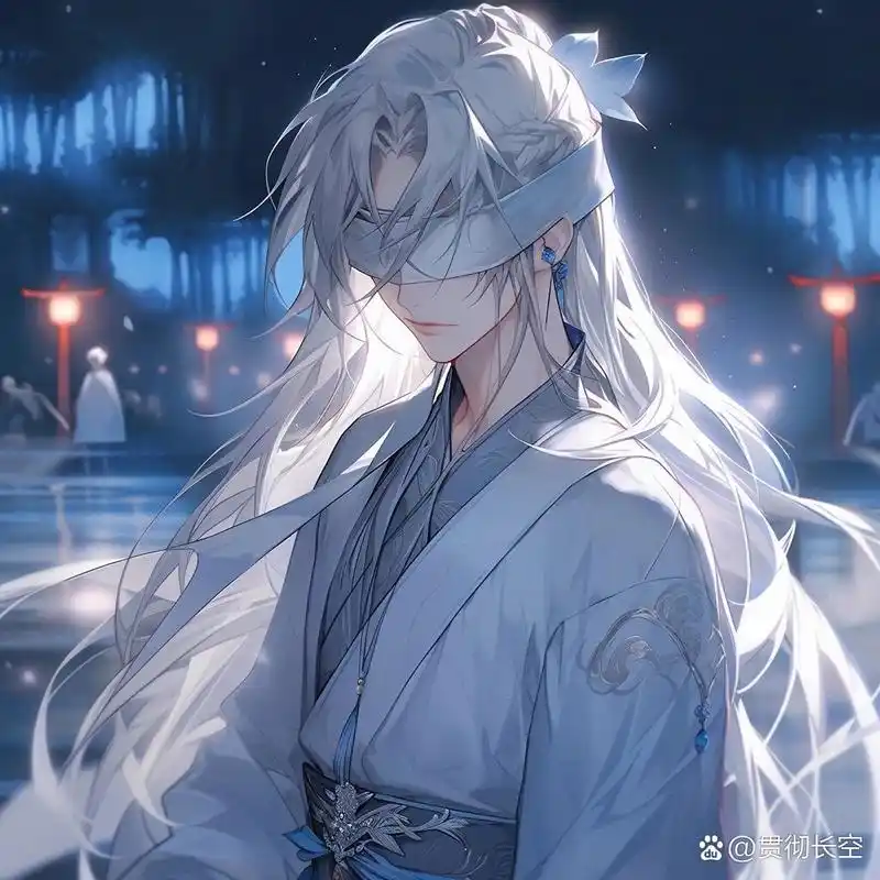 古风帅气蒙眼少年|古风头像|男生头像