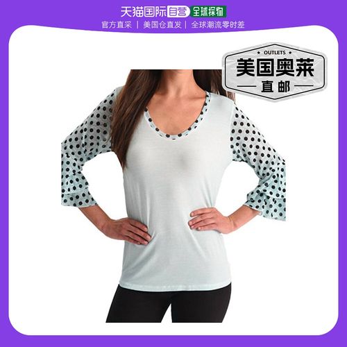 angel薄荷色波卡袖上衣 - 薄荷色 【美国奥莱】直发