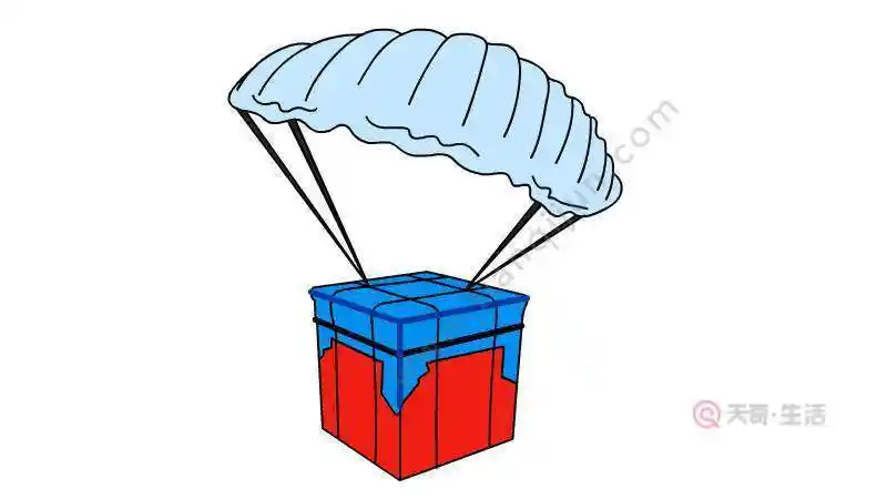 空投箱子简笔画