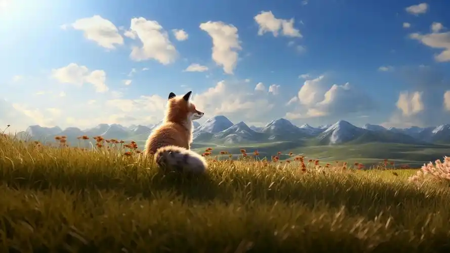 《远方》小清新 山 云 简单 简洁 2k(横向动态壁纸)