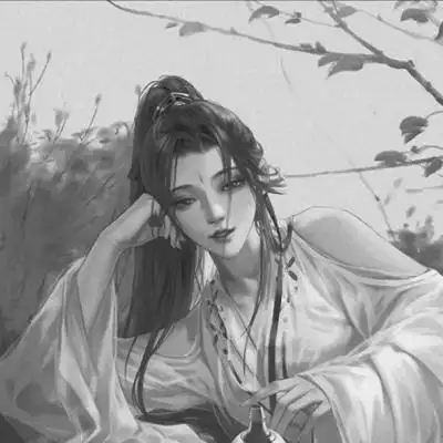 江阮妤古风黑白高冷拽霸气动漫女生头像