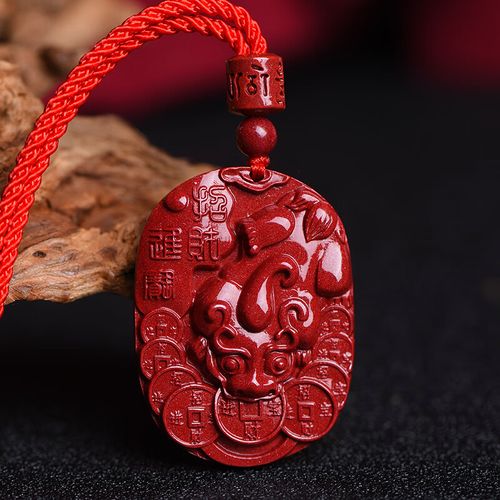 钻后天然朱砂招财貔貅吊坠男女转运挂件情侣项链护身符本命年饰品
