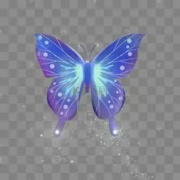 梦幻动物蓝色蝴蝶