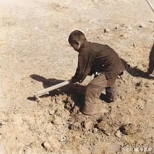 民国时期老照片:看看那时候穷人家的孩子们