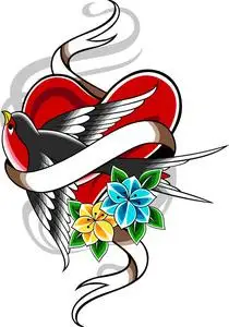 对称燕子纹身图片-对称燕子纹身素材-对称燕子纹身插画-摄图新视界