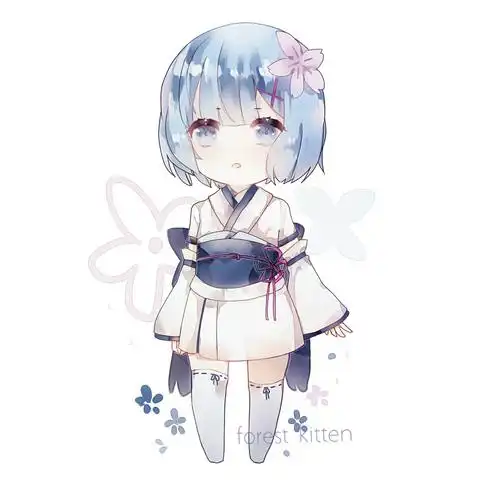 蛮早以前画的一组蕾姆拉姆的q版.