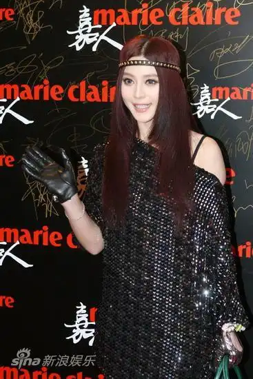 图文嘉人颁奖礼范冰冰戴黑色手套