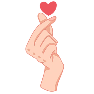 完美比心手势插画