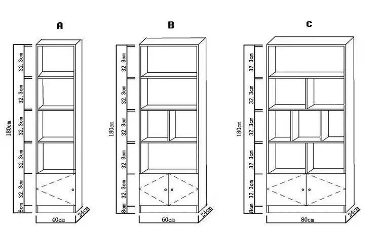自由组合儿童书柜带门柜子实木松木简易置物储物书架书橱简约现
