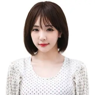 美禾 假发女短发bobo韩国波波头 空气刘海假发套内扣短发自然蓬松