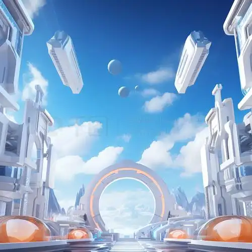 电商直播间科幻背景图