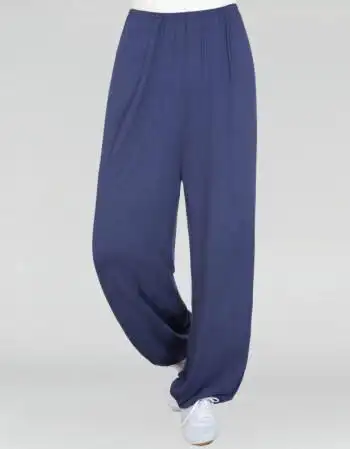yahan太极服裤莫代尔竹纤维练功武术男女中老年中国风宽松灯笼大码