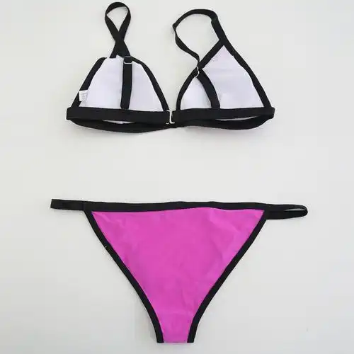 江豚制衣2019新款泳衣比基尼性感多色泳装露背三角泳衣女一件代发