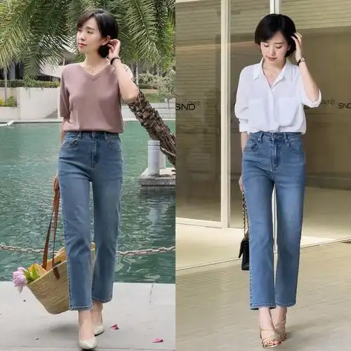 今年穿牛仔裤流行选"九分",运用这些穿搭技巧,高级时髦显腿长