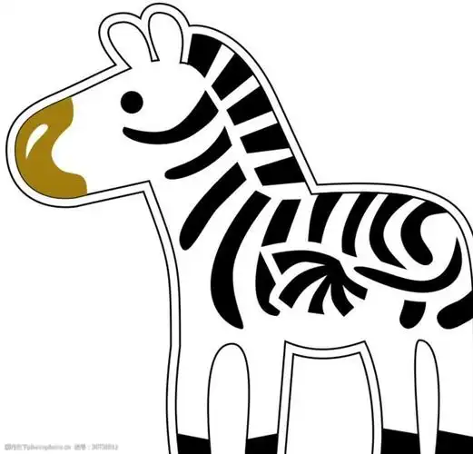 斑马动物矢量卡通图片-图行天下图库