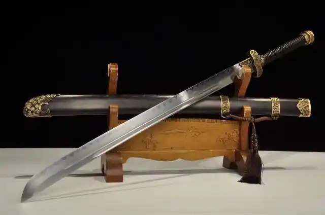 「鉴赏」26寸铜装黑金古刀-南枝