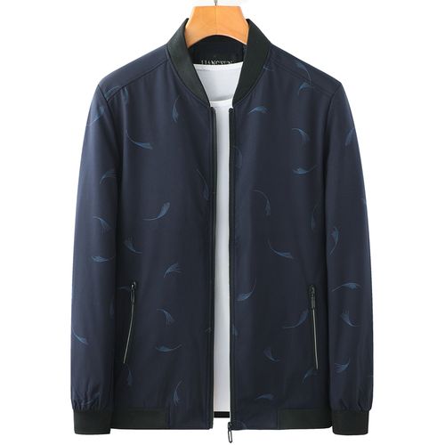 羽虹阁男式夹克外套休闲春秋款式爸爸夏装薄款宽松中年男士衫季上衣中