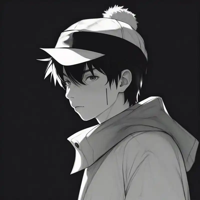 男生黑白线稿头像,简洁又高级90