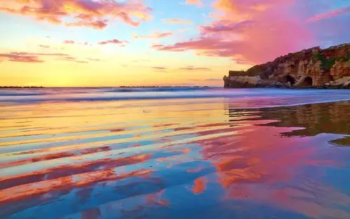 黄昏的大海夕阳风景