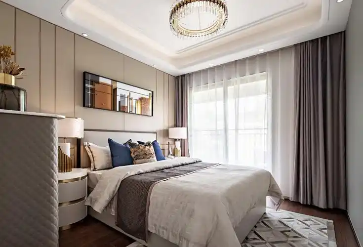 朝南的房间日照时间最长,使用冷色常使人感到更舒适,房间的效果也更