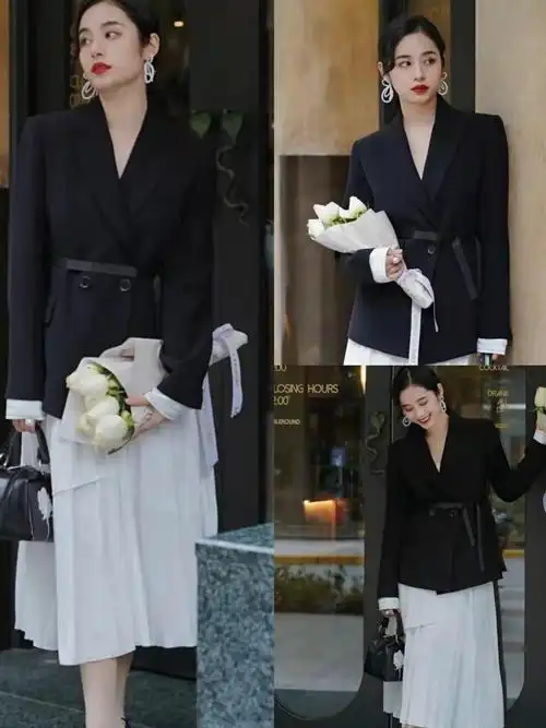 黑西装外套搭配什么内搭好(黑色西装内搭什么颜色好看)-四五百科