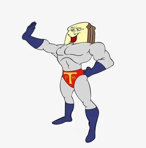 卡通面包强壮人