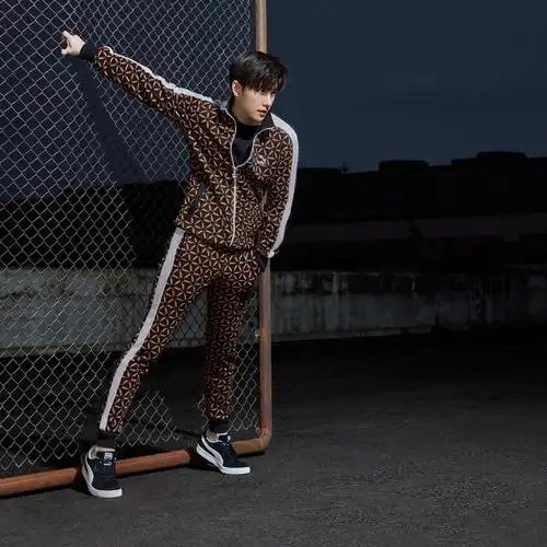 puma彪马官方正品 杨洋同款春秋男女款运动长裤monogram 579706