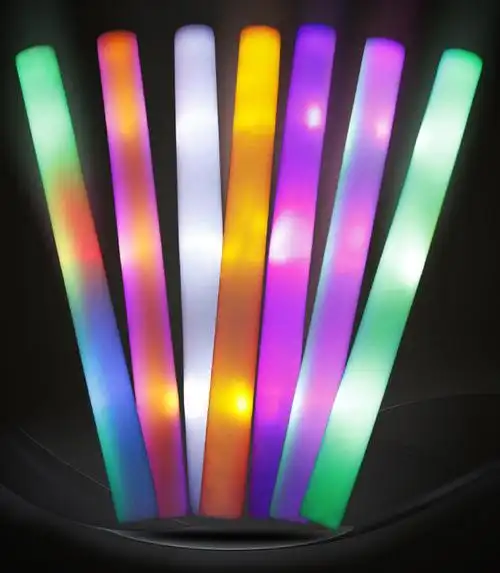 荧光棒大号七彩海绵定制发光泡沫棒演唱会电子棒闪光棒应援棒logo橙色