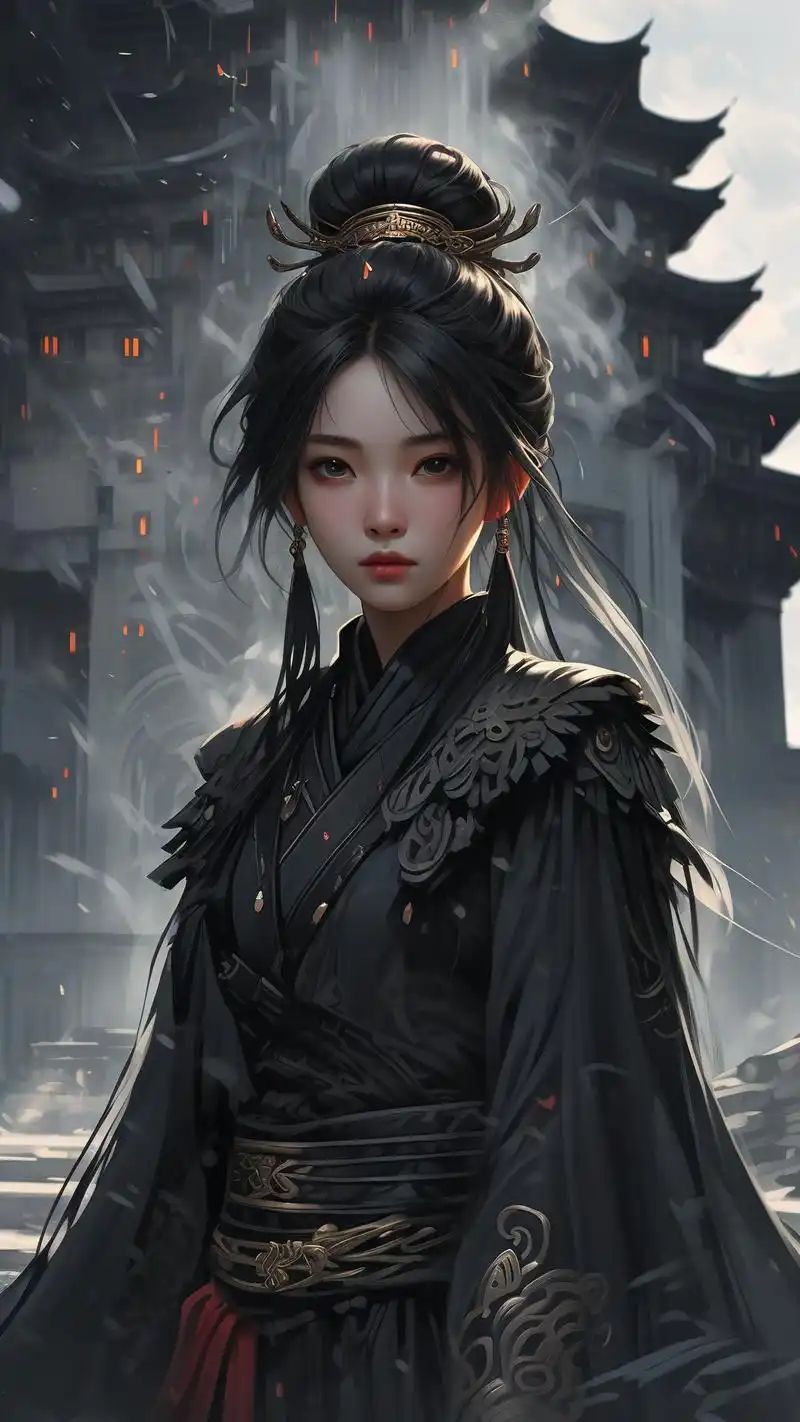 霸气女生黑色系壁纸94高冷范十足 黑色背景的壁纸真的又a又飒90!