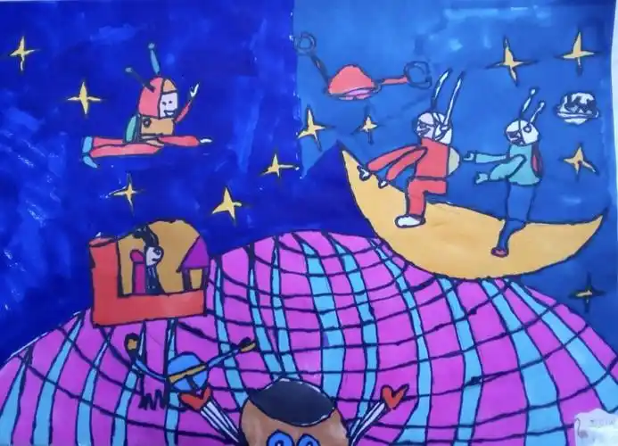 东康新教育学校— 三年级美术 《彩色的梦》课程作业展示