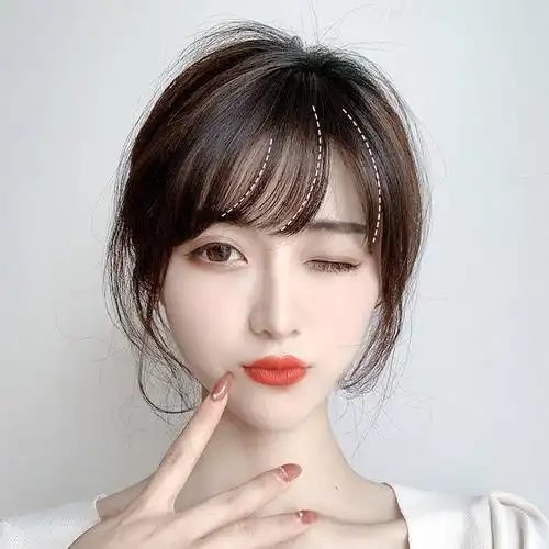 刘海假发真发三七自然轻薄无痕假留海刘海片