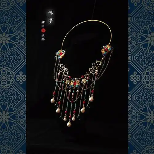 律吕迢暘 [惊梦]璎珞项圈 华丽古风项链复古典汉服配饰-淘宝网