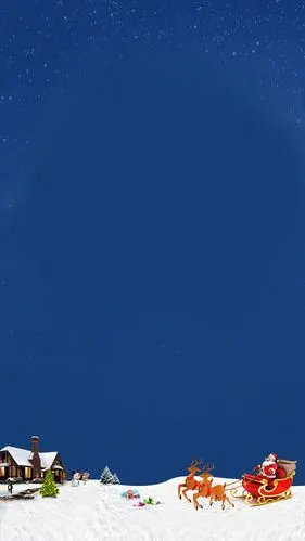 背景搜索 > 简约卡通深蓝色圣诞节雪地h5 100