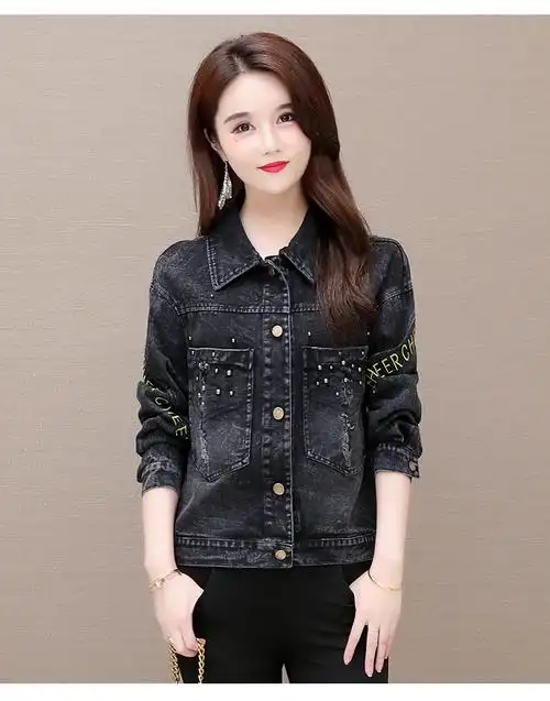 短款牛仔外套女春秋2021年新款韩版时尚气质休闲上衣宽松洋气时髦