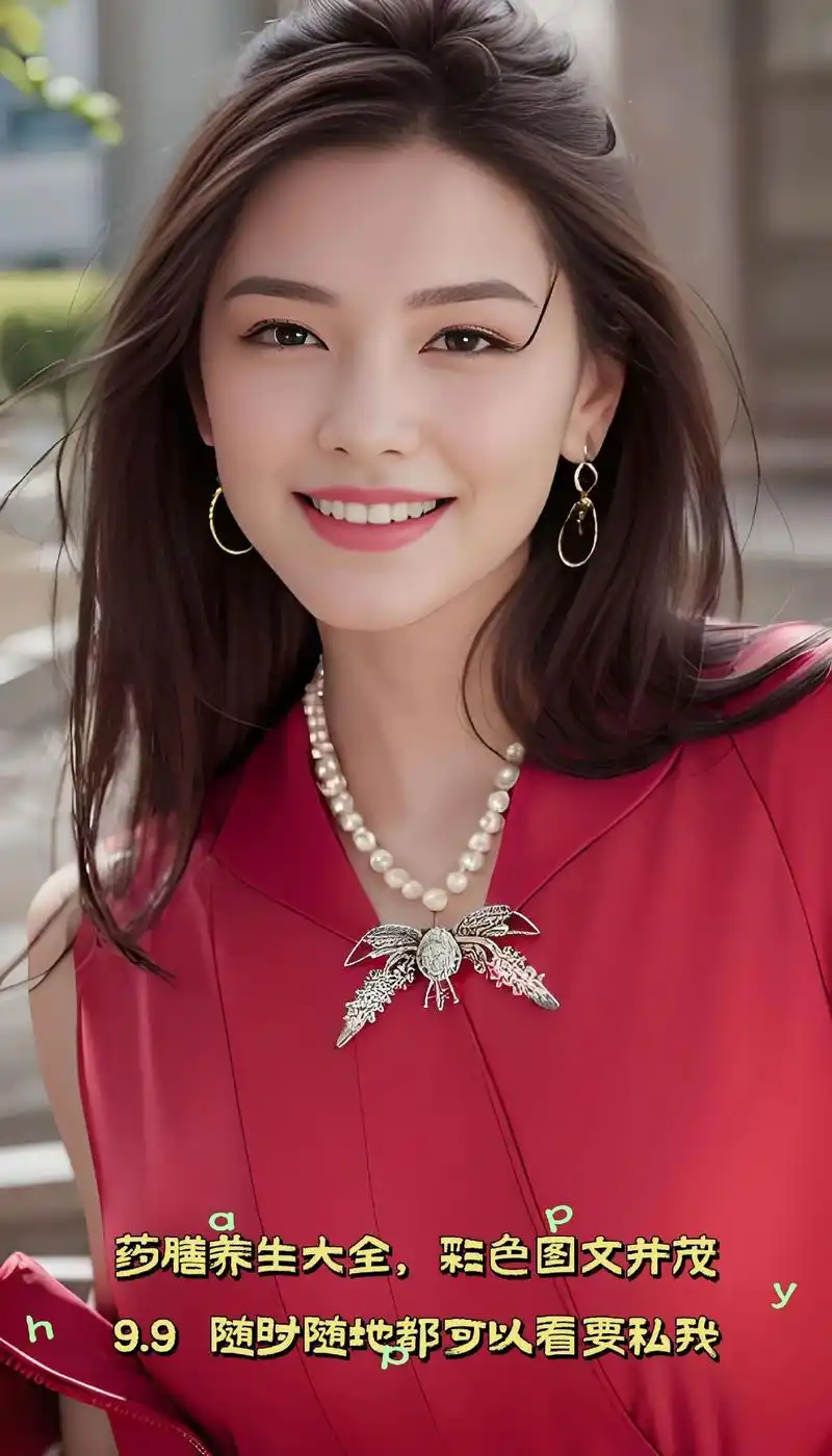 ai智能绘画《微笑的红衣女子》药膳养生》葛根粳米粥配方 - 抖音