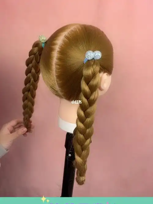 简单立体双马尾编发教程