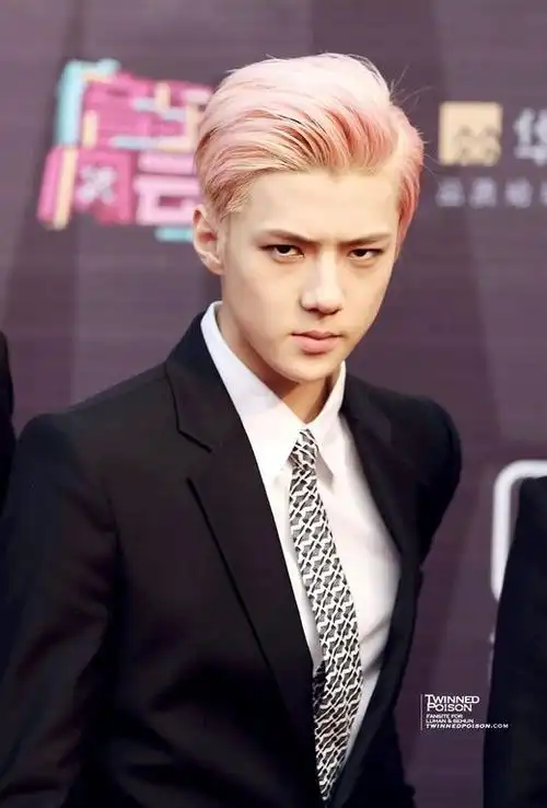 求吴世勋粉色狼奔头的照片