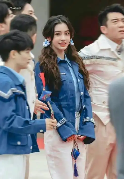 angelababy跑男双马尾路透##angelababy奔跑吧双马尾造型路透